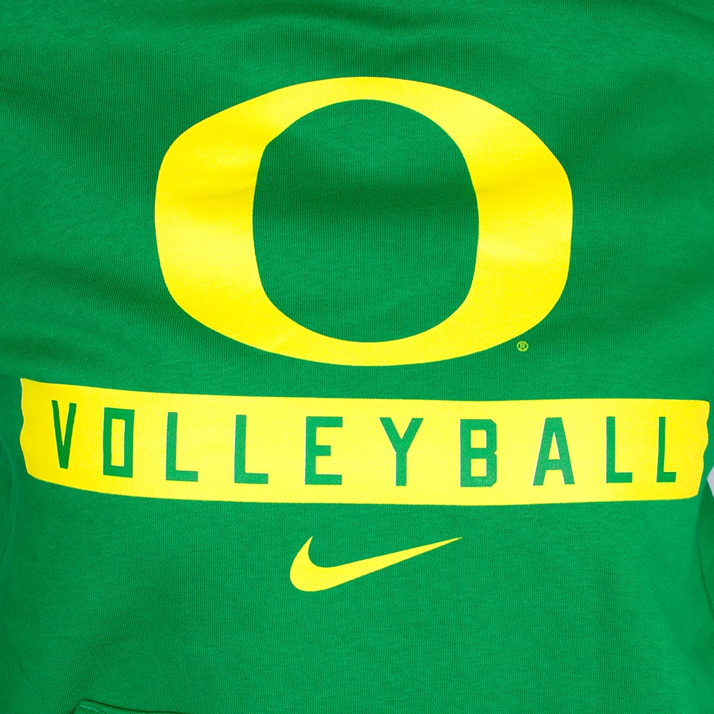 Classic Oregon O, Nike, Green, Hoodie, Women, Unisex, Volleyball, Pullover, Sweatshirt, 878128